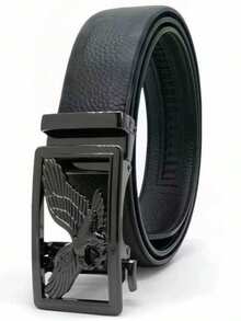 Men's Fashion Versatile Solid Color PU Leather Belt - A - View 6