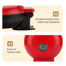 RAF Mini waflera eléctrica, máquina de horneado de desayuno para el hogar con calentamiento de doble cara, electrodoméstico de cocina pequeño para cocinar postres, cocina, cocina, evento de descuento de productos de verano - Tipo de Enchufe A USA (110-127V) - Ver 10