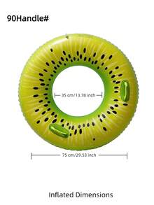 Adult Inflatable Swim Ring, Fruit Print Pool Float, Watermelon/Lemon/Lime/Orange/Kiwi/Dragon Fruit PVC Float - Kiwi Swimming Ring - View 14