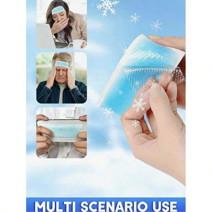 20pcs/Pack Cooling Stickers, Comfortable, Adhesive, Ideal Cooling Choice For Home And Travel, Cooling Stickers, Essential For Summer, Suitable For Students,Travel, Small Gifts, Parties, Games, Water Bottles, Classrooms, Phones,Holiday Essentials,Fans
