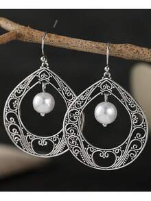 Bohemian Style Earrings For Women, Suitable For Daily Commute, Dating, Niche Atmosphere, Fashionable Creative Party Jewelry, Valentine's Day Gift For Girlfriend, Family, Friends - Silver - View 2