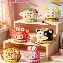 12 Zodiac Micro Particle Building Blocks Ornament 6 Styles Aries Taurus Gemini Cancer Leo Virgo Q Cute Mini Assembly Toy ABS Educational Stress Relief Desktop Collection Decor Parent-Child Interaction Focus Handmade Student Back To School Christmas Birthday Holiday Gift - Multicolor - View 8