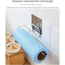 1/2 Set Kitchen Paper Towel Holder, Bathroom Toilet Paper Storage Rack, Towel Rack, Cabinet Cloth Hanging Rack Self-Adhesive (Silver), Bathroom Toilet Paper Holder, Kitchen Stainless Steel Wall Hook, Towel Rack Paper Towel Holder, Bathroom Water-Absorbing Hanging Rack - Toilet Paper Holder - View 5