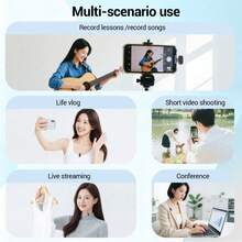HITOZON 無線領夾式麥克風，相容 iPhone 與 Android 裝置，智慧降噪，附充電盒，24 小時續航力，適用於影片錄製與部落客拍攝 - 查看 9