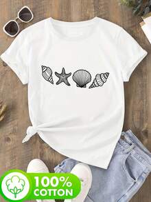 Women T-Shirts - [White] - View 2