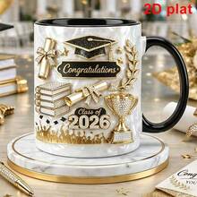 A Graduation Commemorative Mug For The  Graduation Season, Coffee Cup, With 2D Graphic Design, A Coffee Cup, A Graduation Gift From Parents To Their Daughter, For The 2026 Graduating Class, A Graduation Mug To Give Her As A Commemorative Present. - Multicolor - View 13