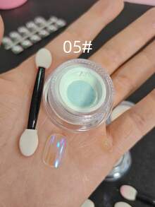 仙女極光鏡面效果美甲粉 0.5g/罐，居家DIY美甲沙龍裝飾亮粉，附塗抹工具 - 彩色 - 查看 16
