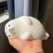 Cute Seal & Sea Lion Squishy Toy, Fluffy Slow Rising Fidget Toy, Lovely Stress Relief Plaything For Students - Simulation [ Plush Seal] Creamy White - View 6