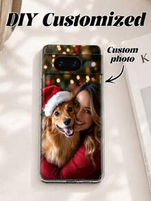 1pc Customized Photo TPU 1.0 Transparent Phone Case Compatible With IPhone 16 Pro Max/17 Pro Max, S24U, And Other Models,Customized Phone Cases,Street Casual Chic,International Version, Not The Domestic Version - Clear - View 2