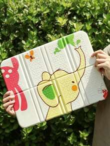 Cute Pattern Outdoor Folding Seat Cushion With Storage Bag, Family Moisture-Proof Mat, Foam Picnic Mat, Outdoor Travel Single Person Portable Cooling Pad, Foam Small Seat Cushion, Outdoor Ground Mat, Portable And Lightweight, Easy To Clean, Waterproof And Moisture-Proof, Best Gift For Outdoor Sports Enthusiasts, Valentine's Day, Mother's Day, Teacher's Day, Back To School, Dorm, Travel, Beach, Camping, Outdoor Sports - one-size - View 4