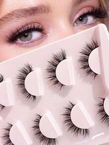 Natural Thick False Eyelashes With Stiff Black Lash Stem, Creating Deep Double Eyelid Effect, Suitable For Daily Makeup And Stage Makeup - 查看 2