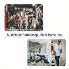 特大號男士理髮師圍裙－專業理髮店理髮師圍裙，耐用聚酯纖維，可調節領口剪髮披肩 - 彩色 - 查看 5