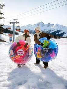 1 pieza Tubo de nieve inflable nuevo de gran tamaño anti-vuelco para adultos, trineo de nieve grueso resistente al frío para exteriores - A - Ver 3