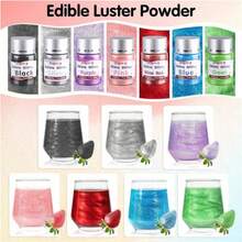 Rainbow Metallic Glitter Powder, Multi-Color Shimmer Dust For Desserts, Drinks, Cupcakes & Cookies - Multicolor - View 2