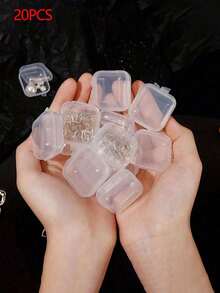 2/3/5/10/20/30PCSMini Plastic Storage Box, Clear Jewelry Storage Box, Portable Earplug Storage Case, Jewelry Beads Container With Lid, Multipurpose - Clear - View 15