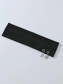 1件時尚龐克哥德風髮帶，附貝殼與太陽吊墜，柔軟防滑彈性鏤空設計，海灘度假髮箍，彈性瑜伽運動髮飾，適合日常穿搭與多種場合 - 黑色 - 查看 2