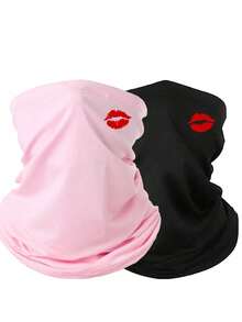 1 pieza/2 piezas/3 piezas Máscara facial unisex de unicolor versátil y transpirable con protección solar, pasamontañas elástico y absorbente de sudor, adecuado para salidas diarias, senderismo, escalada - Multicolor - Ver 16