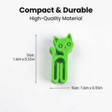 10pcs Random Color Cat Shaped Snack Storage Bags With Sealing Clips, Reusable Food Packaging Pouches, Lightweight Durable Kitchen Organizer, Home Office Pantry Essential Supplies For Dry Goods - Multicolor - View 3
