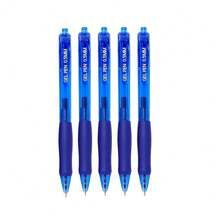 5/10pcs Quick-Dry Neutral Pens, Retractable Ballpoint Pens, (3 Pens + 10 Refills, 5 Pens + 20 Refills), Fine Tip 0.5mm, Blue Ink, Smooth Writing For Diary, Back To School, Office Use - Multicolor - View 12