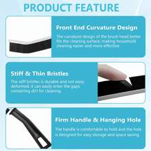 6PCS Crevice Cleaning Brush, Hard Bristle Scrub Brushes Tools For Deep Cleaning Gap, Multifunctional Grout Brush For Home, Bathroom, Kitchen, Window And Corners - Multicolor - View 6