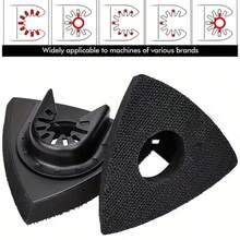 2pcs 80*80*80mm Triangle Sandpaper Pads, Designed For Quick Installation On Vibrating Tools, Suitable For Refurbishment Tasks Of Electric Machinery - Black - View 9