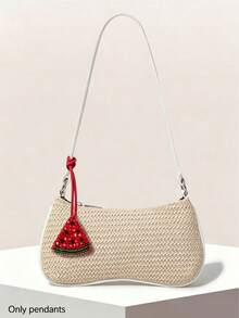 Gantungan Tas Liburan Bergaya Minimalis, Liontin Pohon Kelapa Imitasi dengan Manik-Manik Warna Kontras, Aksesori Dekoratif Mini yang Indah, Desain Unik, Liontin Serbaguna untuk Sehari-hari, Cocok untuk Tas dan Pakaian Sehari-hari Saat Liburan di Pantai - Merah - View 4