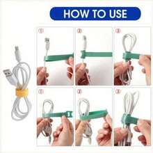 100/50pcs Reusable Hook And Loop Cable Ties, Adjustable Cable Management Straps, Multi-Functional Cable Management Solution, Suitable For Home, Office, Travel, Tablet, Laptop, Electronic Products, Data Center, Desk, TV And Kitchen Appliances - Cable Ties - View 4