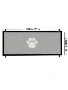 Adjustable Stepless Pet Gate - Expandable Indoor/Outdoor Dog & Cat Isolation Barrier, PVC Mesh Material, Easy Installation To Prevent Pet Escape, Perfect For Stairs And Indoor Dog Doors - Multicolor - View 12