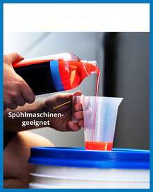 Vaso medidor de precisión de 250 ml | para cantidades precisas en la cocina y el baño (1 juego), escala fina para dosificar detergente, suavizante, champú y productos para el cuidado del automóvil. - transparente - Ver 5