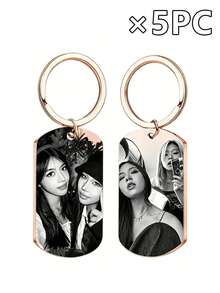 Llavero de metal personalizable, impreso con tu foto y texto, 4 estilos y 4 colores disponibles, paquete de 1 pieza, 3 piezas o 5 piezas. Perfecto como llavero, decoración de mochila, regalo de cumpleaños, regalo de aniversario y regalo del Día de San Valentín. - Multicolor - Ver 25