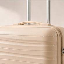 Carry-On Suitcase 10kg Premium Polypropylene PP Ultra Resistant Expandable With 360 Degree Double Wheels Built-In Lock Organized Internal Compartment Hand Luggage Rigid Bag - Apricot - View 3