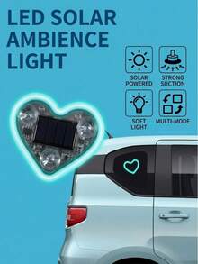 心形太陽能裝飾燈 LED 感應燈 USB 充電氛圍燈 車用露營旅行燈 太陽能供電 可充電 5 種燈光模式 女性汽車配件 婚禮裝飾 派對聚會裝飾 家居裝飾 適用於駕駛 騎行 旅行 戶外 露營 送給朋友的最佳禮物 婚禮 畢業季 返校季 - 心形 - 查看 6