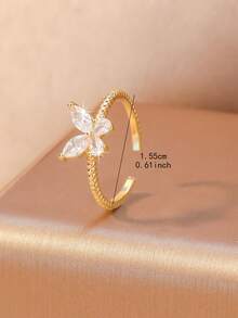 1pc/2pcs Set Shiny Gold Toe Ring Set - Butterfly Design, Delicate Adjustable, Suitable For Women's Summer Beach Wear - Butterfly - View 5