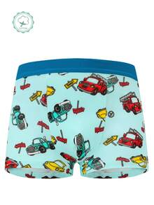 4pcs/Pack Boys' Soft & Comfortable Cartoon Car Pattern Underwear, Youth Boxer Brief Style - Multicolor - View 4