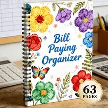 Cuaderno de 63 páginas para registro de facturas familiares, gastos, gestión financiera, seguimiento de ingresos y egresos, adecuado para uso en el hogar, la escuela y los negocios, admite seguimiento de gastos diarios, resumen financiero mensual, análisis de ingresos y egresos, control de presupuesto - A - Ver 2