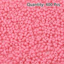 400 pièces de perles acryliques de couleur mélangée en forme de cacahuète avec trou, matériel pour la fabrication de bijoux DIY, collier, bracelet, accessoires perlés faits main - Perles de cacahuètes colorées à faire soi-même - Voir 16