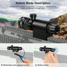 803 Lente objetiva ajustável para telescópio monocular a laser vermelho-verde, lente objetiva com retículo, acessório tipo estilingue, à prova d'água e resistente a impactos. - Preto - Visão 7
