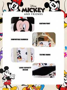 1 Pc Disney Officially Licensed Mickey Mouse Pattern Backpack, Casual Daily Backpack | School Bag | Sports Bag | Cartoon Backpack | Knapsack, Perfect For Women/Students/Teens/Graduates, Essential For Daily Use, Outings, Travel, Shopping And Back To School Season - Multicolor - View 7