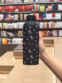 500ml/16.9oz Stainless Steel Mini Flower Pattern Mug, Portable Insulated Water Bottle With Rubber Coating, Suitable For Home Use And Outdoor Sports, Great Gift For Family And Friends Back To School - Multicolor - View 14