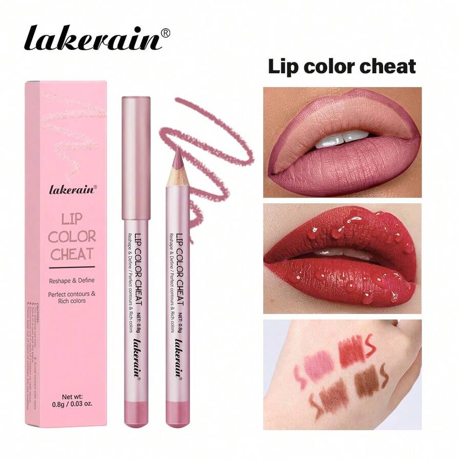 1pc Lip Pencil, Easy To Control And Apply, Suitable For Daily Makeup - A - View 1