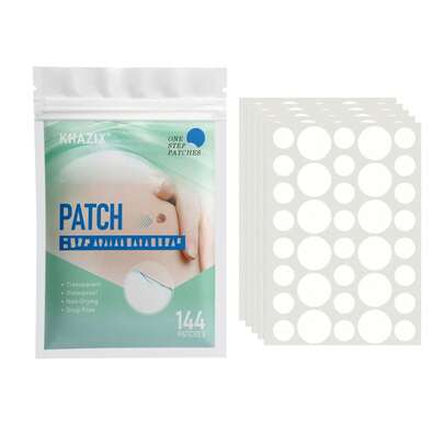 144 piezas de parches para el acné, fórmula suave, cómodos y amigables con la piel, cuidado natural del acné con hidrocoloide impermeable