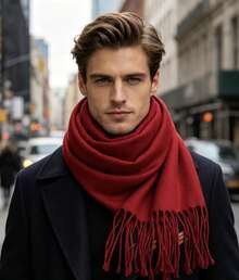 Scarves - Burgundy - View 2