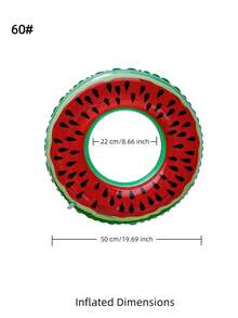 Adult Inflatable Swim Ring, Fruit Print Pool Float, Watermelon/Lemon/Lime/Orange/Kiwi/Dragon Fruit PVC Floating Ring - Watermelon Rings - View 13