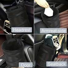 1pc Convenient Car Trash Bin - Hangable Garbage Bag For Seat Backs,Litter Container And Storage Bag For Interior Car Accessories - A - View 7
