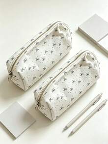 Estuche de lápices portátil multifuncional de gran capacidad para estudiantes, bolsa de almacenamiento de artículos de papelería creativa, temporada de regreso a la escuela - Multicolor - Ver 5