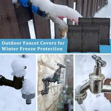 Thickened Faucet Insulation Cover, Waterproof Anti-Freeze Outdoor Faucet Sleeve, Reusable, Suitable For Cold Weather Water Pipes And Faucets, Used For Winter Anti-Freeze Protection - A - View 3