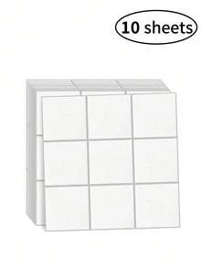OUTANA Plaid Faux Tile Self-Adhesive PVC Wall Sticker, Minimalist Modern Style, Peel And Stick, Suitable For Kitchen Stove Area Oil-Proof Decoration, Bathroom Partial Moisture-Proofing, Rental Home Wall Easy Renovation, Cafe/Milk Tea Shop Wall Decor, Entryway/Balcony Partial Decoration. - Multicolor - View 12