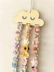 1pc Hair Clip Storage Rack, Hair Clip Display Stand, Hair Accessory Hanging Rack, Pendant Organizer, Hair Claw Storage Rack, Large Capacity, Wall-Mounted, Suitable For Closet Storage, Wall Storage, Jewelry Storage, Jewelry Rack - Multicolor - View 5