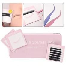 Set Alat Bulu Mata Wanita Modis 7 Buah, Palet Bulu Mata Magnetik & Pinset dalam Satu Kotak Penyimpanan Portabel. Kit Multifungsi Penting untuk Penata Bulu Mata dan Penggunaan Riasan Bulu Mata Sehari-hari. - MultiWarna - View 4