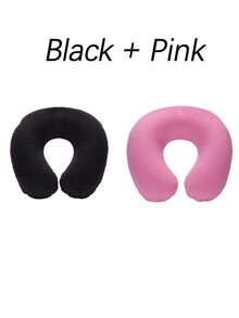 1 pieza Almohada inflable, Almohada de cuello para viaje en avión, coche, hogar, oficina, Cojín de cuello en forma de U portátil para estudiantes y adultos, Soporta y protege el cuello, Ideal para ir y venir, estudiar y viajar - Multicolor - Ver 20